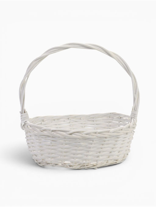 Набор корзин 3 шт ИВА  36x28x13 31x23x12 25x18x10 см ручка h=26/23/20см белый  (10296383)