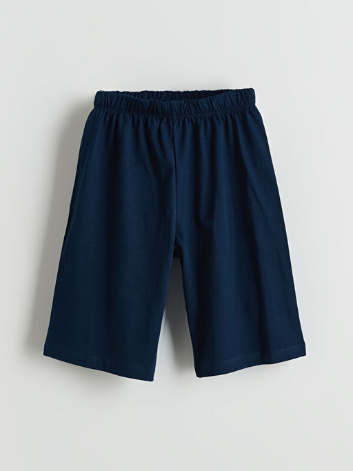 Bisiklet Yaka Erkek ?ocuk ?ortlu Pijama Tak?m?