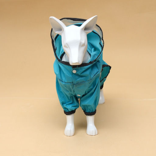 Комбинезон для собак, демисезонный с козырьком, размер 2ХL (ДС 45, Ог 62, ОШ 47 см), голубой 93812 - Simaland фото 16