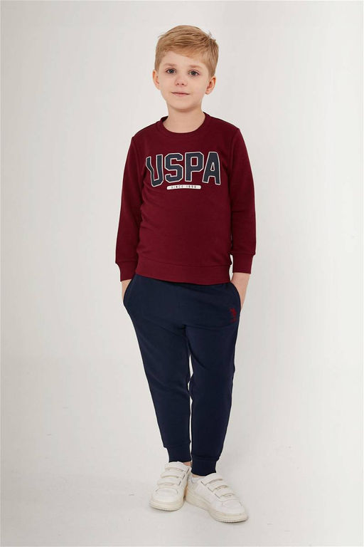 Бордовый пижамный комплект для мальчика Неожиданная скидка в корзине - U.s. polo assn фото 2