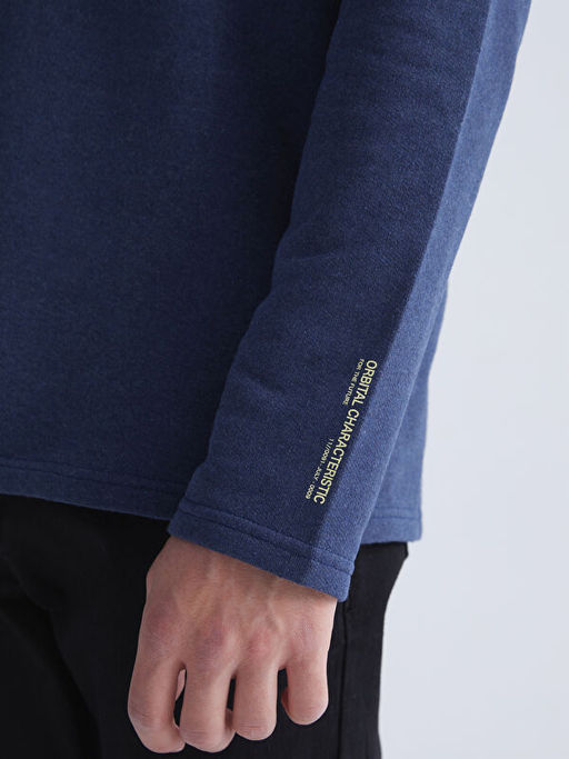 Bisiklet Yaka Erkek Sweatshirt