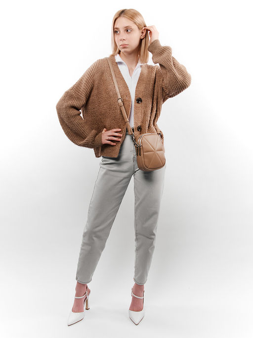 LACCOMA сумка Тиффанни-Ф826-капучино эко кожа хлопок