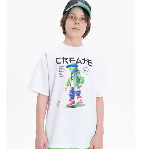 PELICAN, футболка для мальчиков, Белый