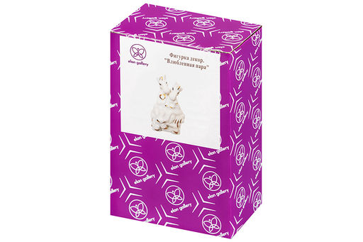 Фигурка декоративная 7*5*11 см Лошади-влюбленная пара белая с золотом, фарфор - Elan gallery фото 7