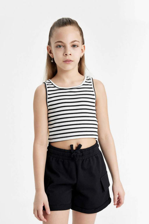 Шорты карго с карманами для девочек - Defacto фото 3