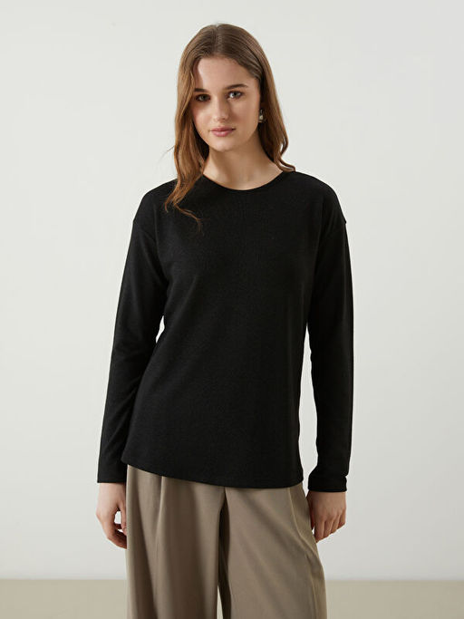 Bisiklet Yaka Oversize Kad?n Ti??rt