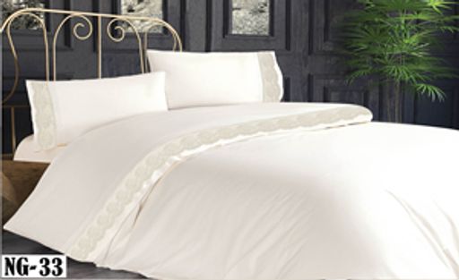 КПБ EFOR RANFORCE (AYTAC NG-33) KREM кремовый гипюр евро