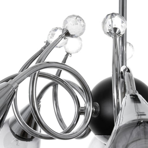 Светильник потолочный BayerLux «Марианна», люстра 8хЕ27, 40 Вт, чёрный, 77×77×33 см