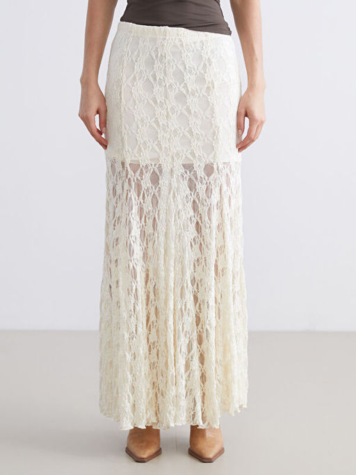 Beli Lastikli Dantelli F?rf?rl? Etek