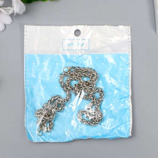 Цепочка с 2-мя карабинами толщина звена 0,2 мм 0,6х60 см золото/серебро МИКС - Simaland фото 4