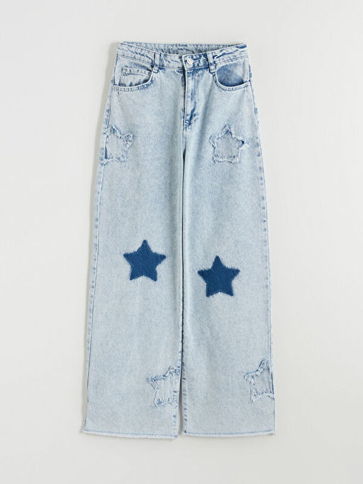 Wideleg K?z ?ocuk Jean Pantolon