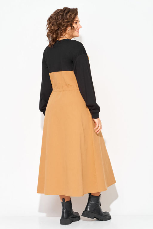 Платье Liliana 1510 карамель+черный  фото 9