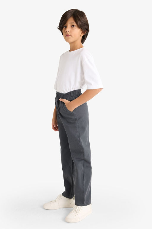%100 Pamuk Beli Lastikli Gabardin Pantolon Erkek _ocuk - Defacto фото 3