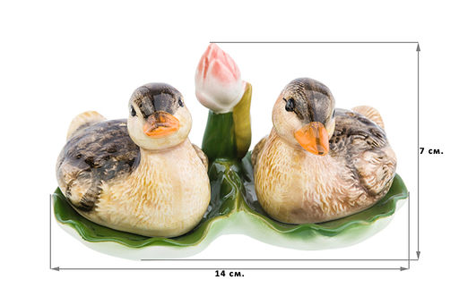 Набор для специй 3 пр. 40 мл 14*10*7 см Уточки, солонка, перечница, подставка - Elan gallery фото 12