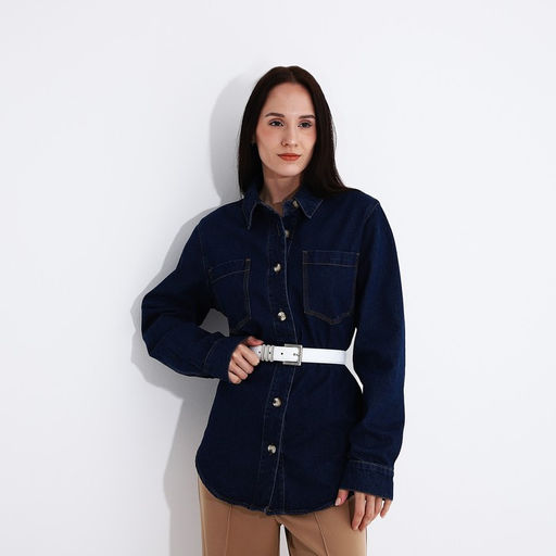 Ремень женский* ширина 3 см, винт, пряжка металл, цвет белый - Simaland фото 3