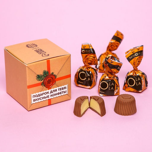 Набор С Новым годом 2024: чай чёрный, вкус: имбирный пряник 50 г., конфеты, вкус: манго, 100 г. - Фабрика счастья фото 4