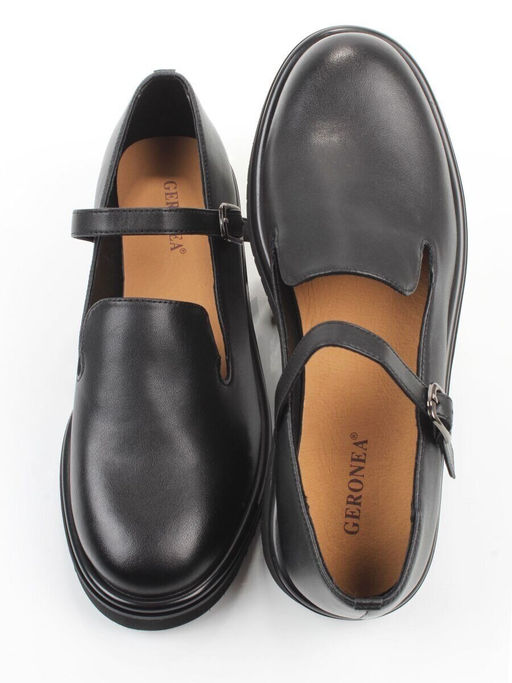 06-DLG05-1 BLACK Туфли женские (натуральная кожа)