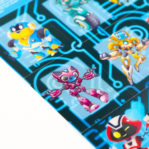 Цена за 10 шт. Наклейки детские бумажные «Роботы», c раскраской на обороте, 11 х 15.5 см