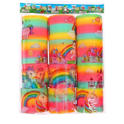 Цена за 7 шт. Пружинка радуга «Единорог», выды МИКС