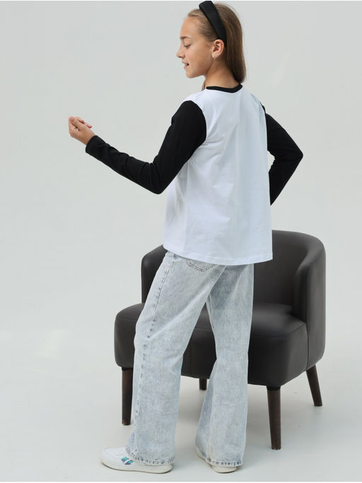 Лонгслив Корея Детский Чер-Бел - София фото 3