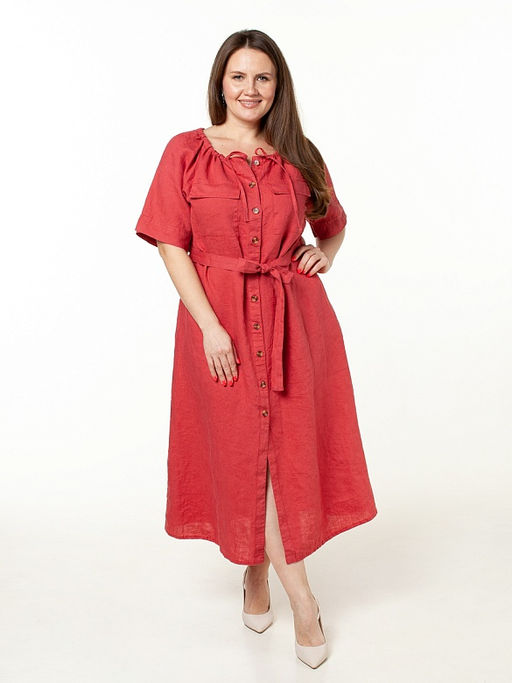 Умягченный лен 100% платье