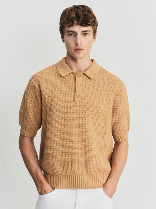 Джемпер поло фактурной вязки ZR2605043301-136 / Zarina