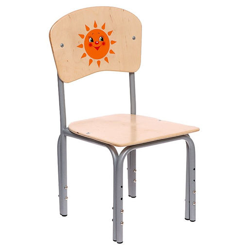 Стул регулируемый Кузя, фанера (1-3), солнышко, спинка-бублик - Zabiaka фото 4