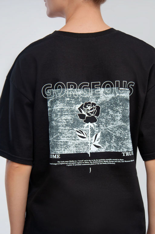 Арт. 31127 Футболка женская оверсайз 44-52 (5 шт) Цвет:черный - Калинка фото 5