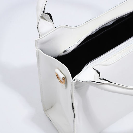 Сумка женская тоут на молнии, 25×10.5×19.5 см, белый