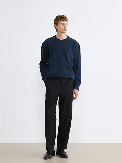 Bisiklet Yaka Erkek Sweatshirt