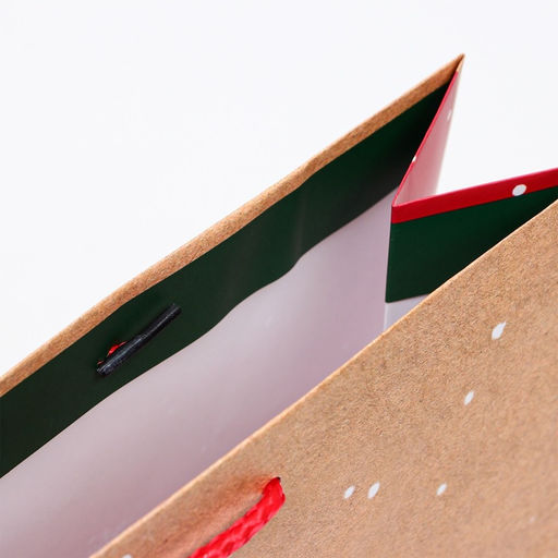 Пакет подарочный новогодний ламинированный «Зверята и снеговик», 33×42.5×10 см