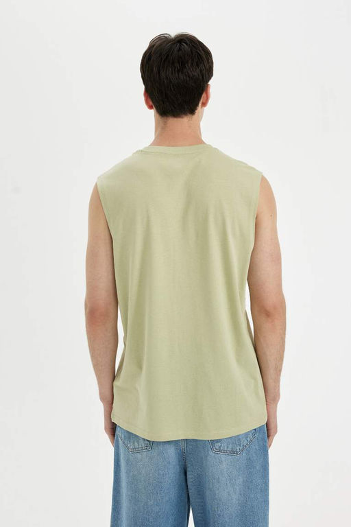 Майка стандартного кроя с круглым вырезом и принтом - Defacto фото 5