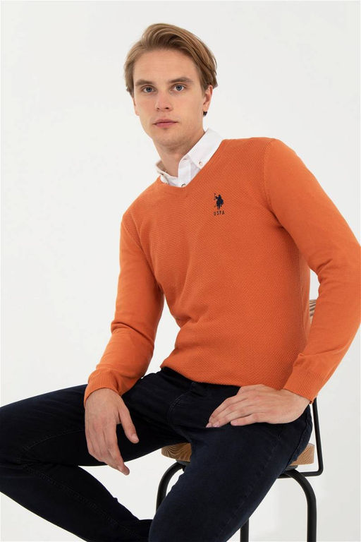 U. S. Polo Assn / Мужской базовый свитер с плиткой - U.s. polo assn фото 9