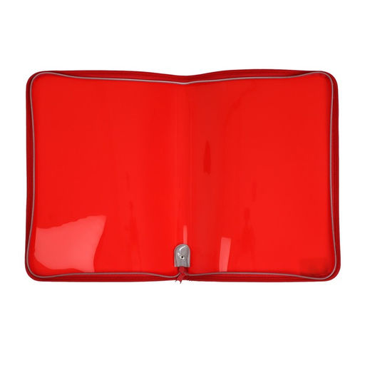 Папка пластиковая А4, 325 х 230 х 25 мм, молния вокруг, Calligrata Офис, ПМ-А4-11, 0.5 мм, цветная, текстура песок, красная  фото 4