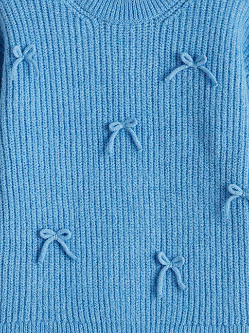 Fiyonk Detayl? K?z ?ocuk Triko Kazak