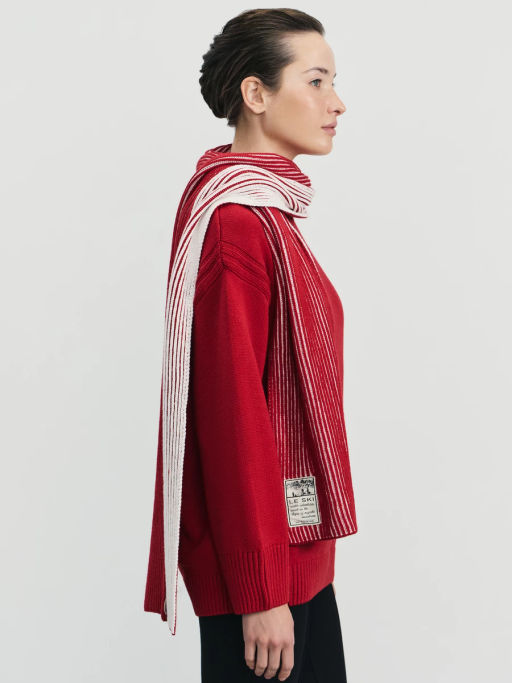 Джемпер с шарфом из хлопка / Zarina