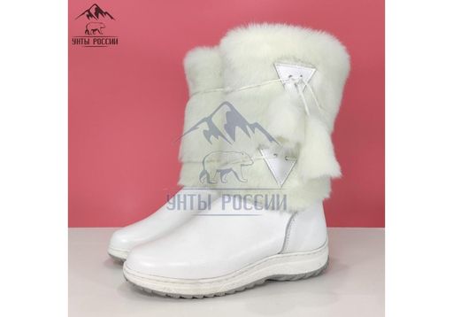 Унты женские Белые, литая подошва