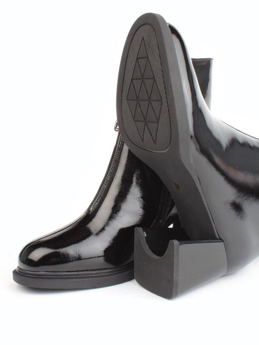 04-M3-H247 BLACK Ботильоны зимние женские (натуральная кожа, натуральный мех)