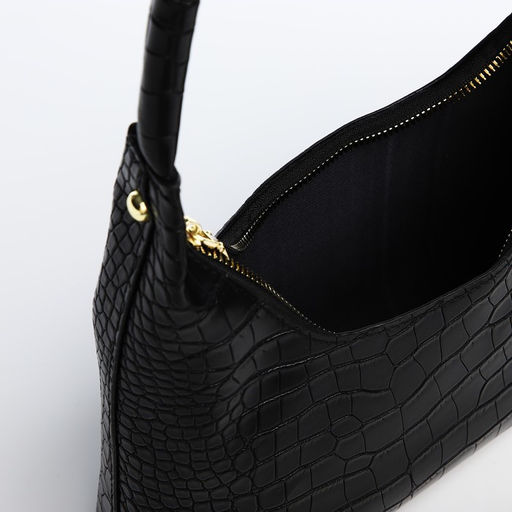 Сумка-багет на молнии, цвет чёрный - Simaland фото 5