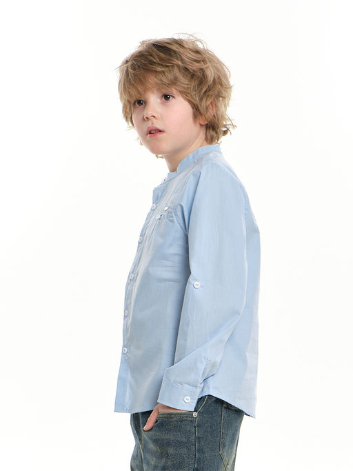 Рубашка голубая для школы на праздник UD 7950 голубой - Mini maxi фото 4