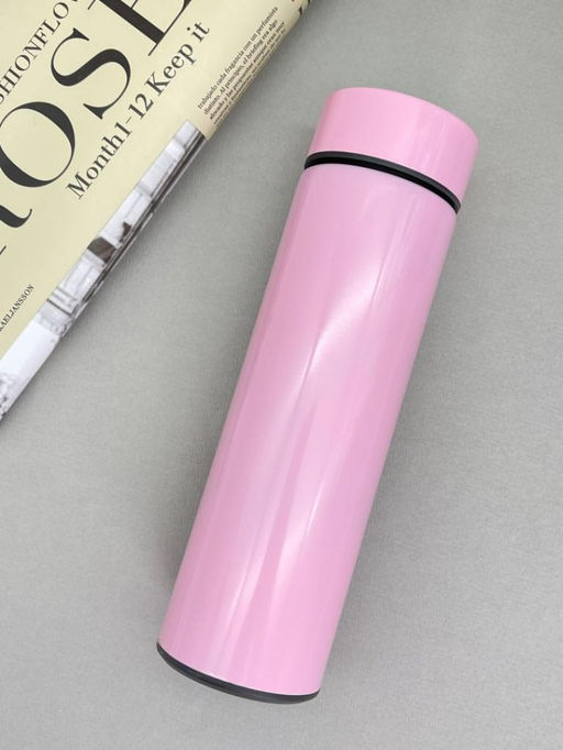 Термос с датчиком температуры Metallic, pink (500 ml)