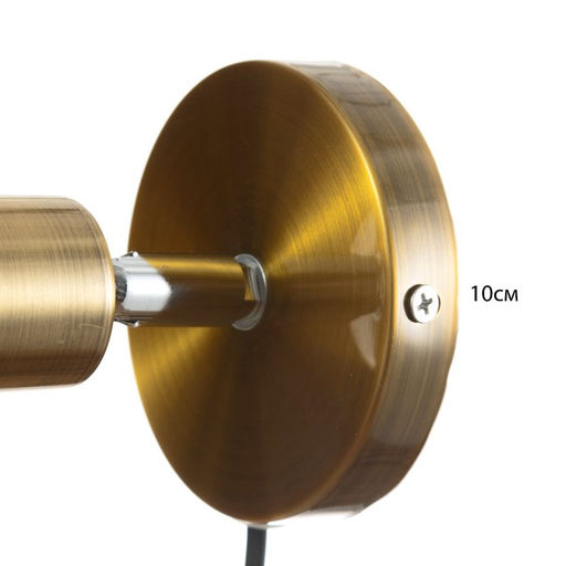 Спот BayerLux «Дарни», провод 150 м, выключатель, Е27, 40 Вт, 10х10х10 см, цвет основания медный