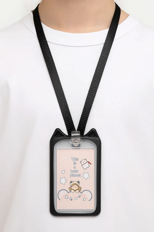 Футляр для карт на ленте "Lucky panda", black