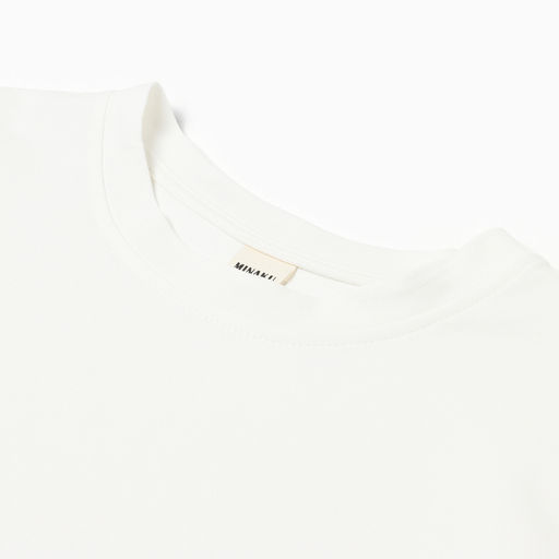 Футболка оверсайз с нашивкой женская MINAKU: One Most Brand, экрю, размер 42