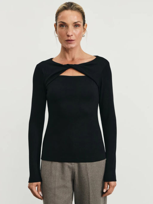 Лонгслив с декоративным узлом / Zarina  фото 3