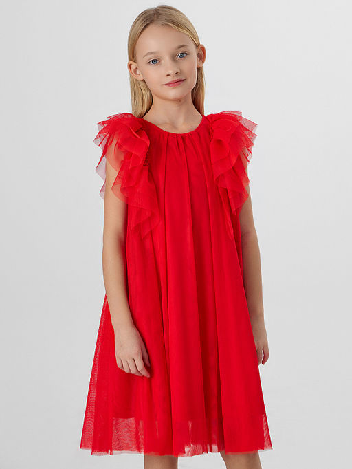Нарядное платье для девочек красное - Mark formelle фото 3