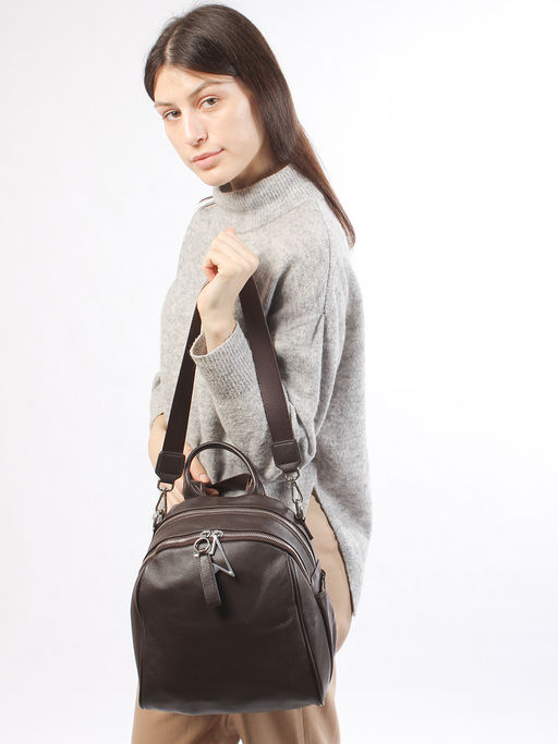 LACCOMA рюкзак НИ77295-коричневый натуральная кожа