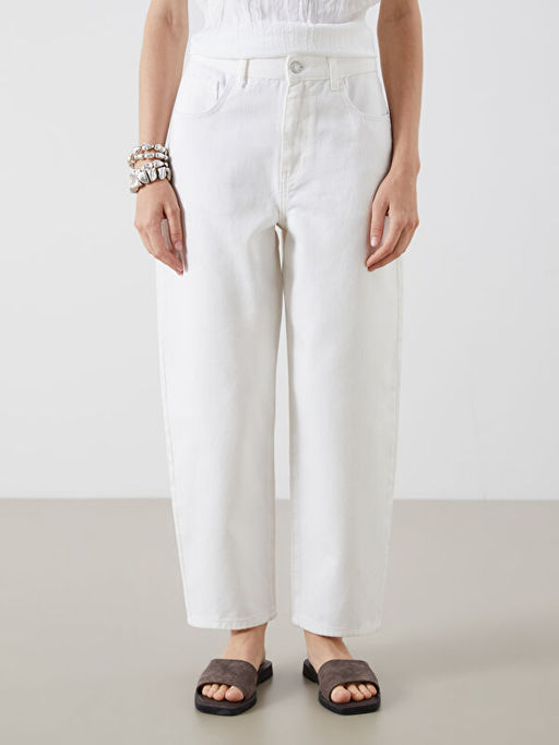 Barrel Fit Kad?n Jean Pantolon