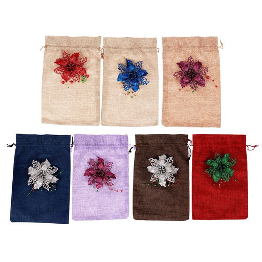 Мешок для подарков, «Цветок», блеск, размер: 19×27 см, МИКС