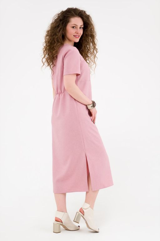 Платье с разрезами розовое - Odis фото 5